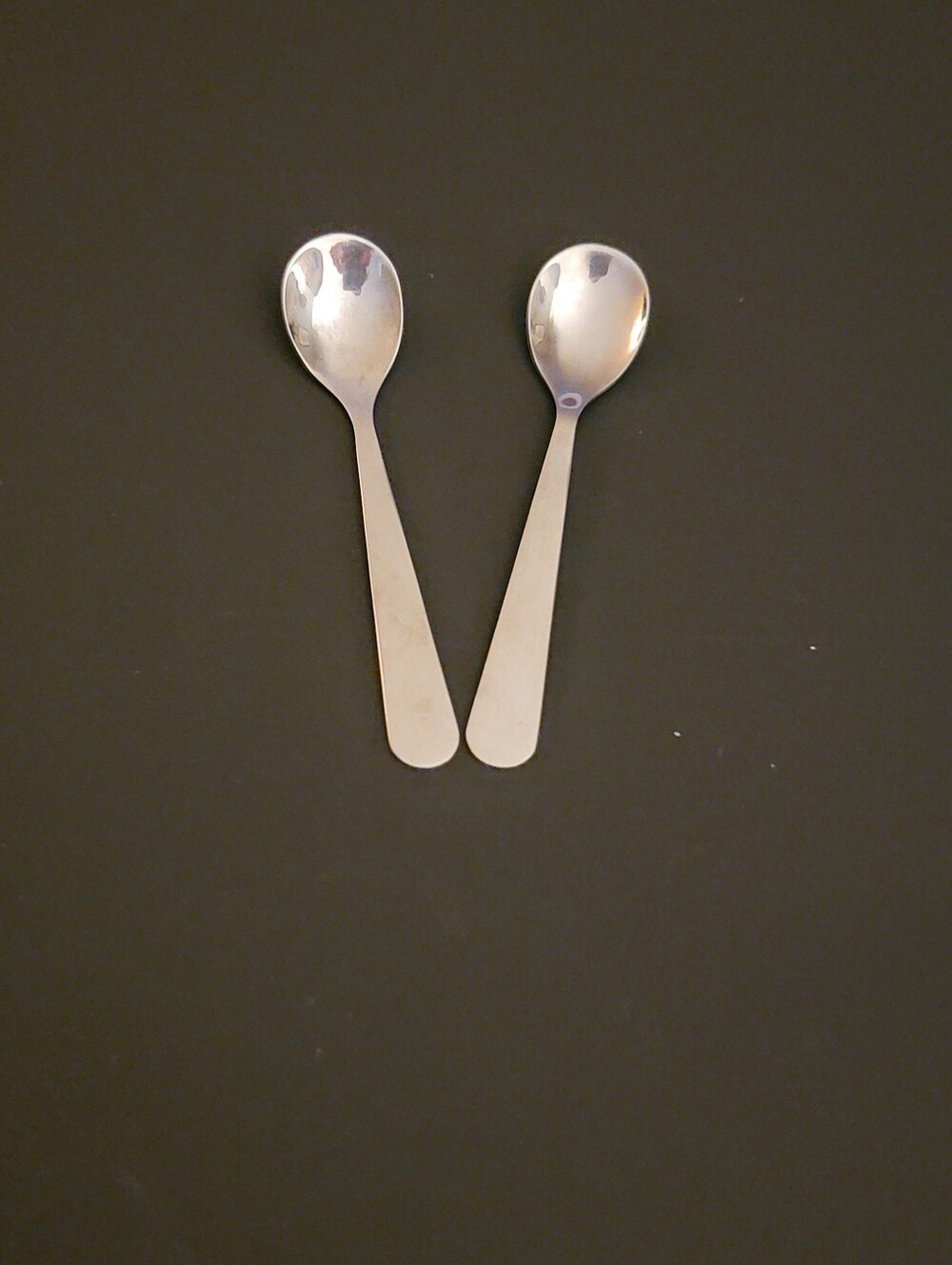 Stainless Steel Dessert Spoons - Silver (Set of 2)